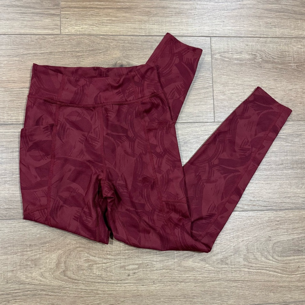 REI Burgundy Active Leggings
